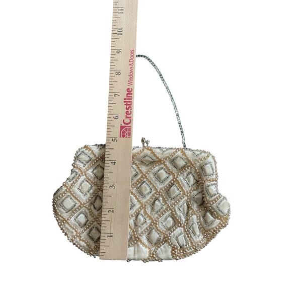 VTG Beaded Purse Bag by Debbie Made in Japan Flapper Night Out Chain READ - Picture 9 of 10